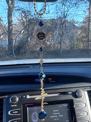 Aquarius Celestial Wave Car Charm