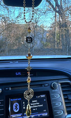 Gemini Celestial Spiral Car Charm