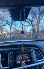 Leo Radiant Sun Car Charm