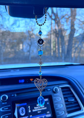 Pisces Heart Celestial Car Charm